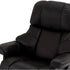 Recliner with Footstool Crown Black Leather